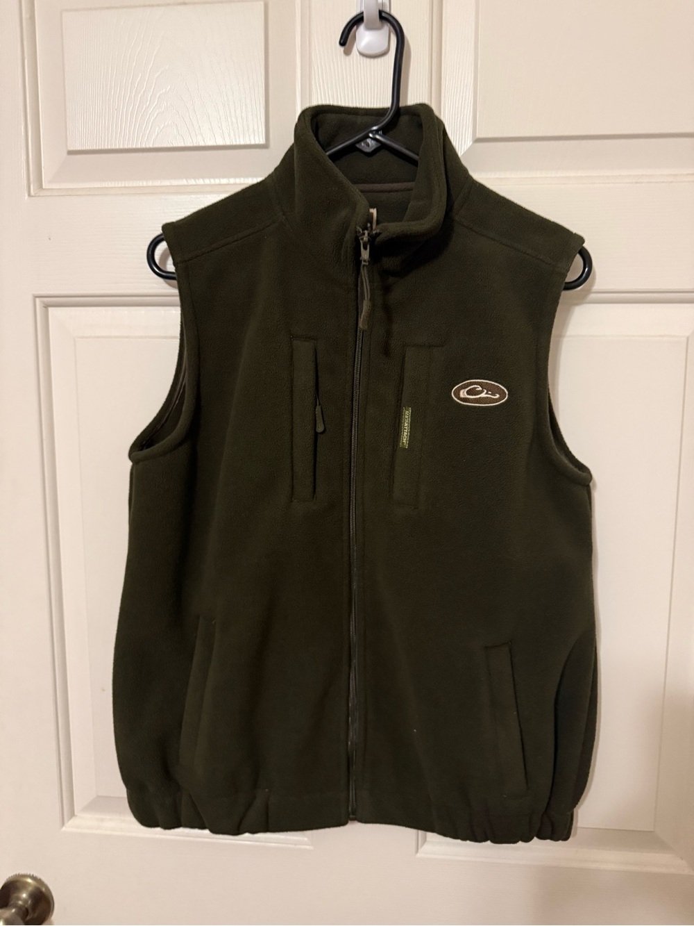 Drake Olive Green Youth Fleece Vest - Outdoor Zip-Up 🦆 size 16